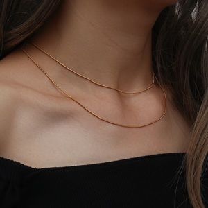 Gold Snake Chain Necklace for Women